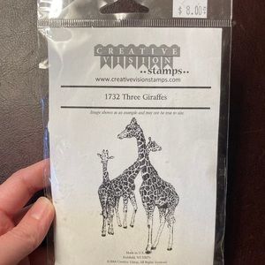 Giraffe family stamp